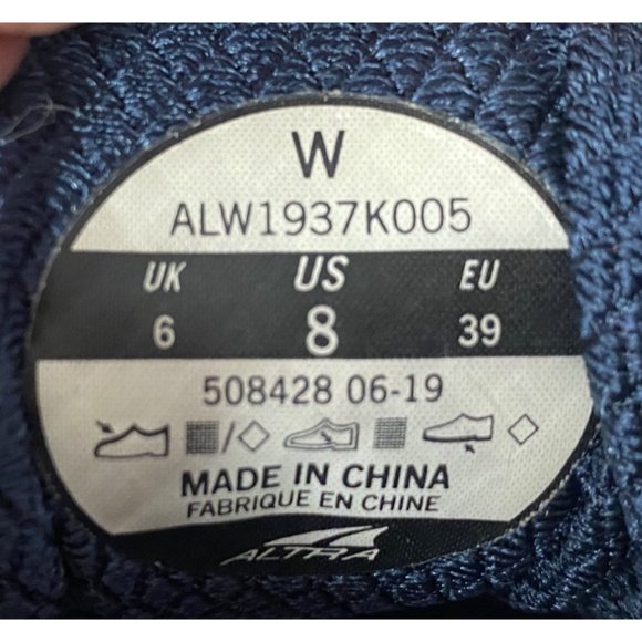 Altra Torin Plush 4 Women's ALW193K005 Navy Burgundy White Road Shoes USA 8 - Picture 12 of 12